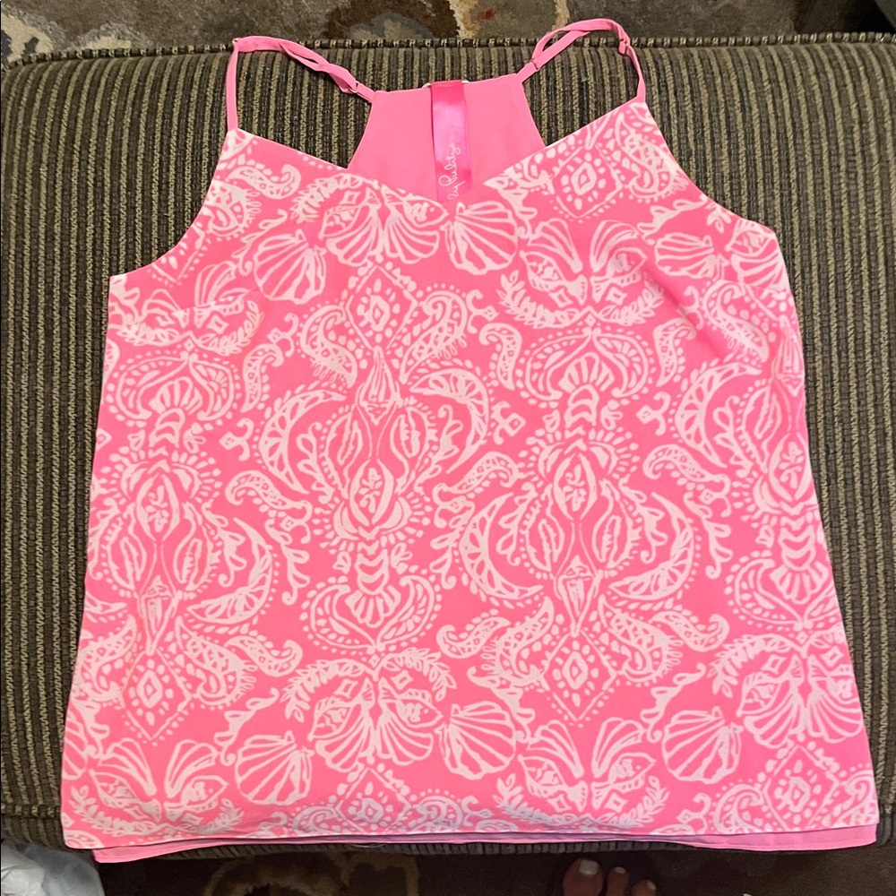 Lilly Pulitzer Pink and White Patterned Top